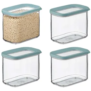 Mepal | 4-tlg Vorratsdosen Spar-Set Modula | 1000 ml Nordic Green | Vorratsdose Frischhaltedose | ideal für die Aufbewahrung von trockenen Lebensmitteln