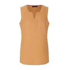 Blusen-Top aus 100% Leinen Peter Hahn orange, 42