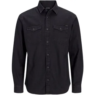 JACK & JONES Essential Sheridan Langarmhemd Black Denim S
