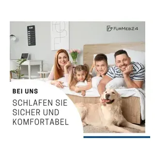 FURMEB24 - 160 x 200 cm - NOE - Polsterbett mit Lattenrost und Holzrahmen - Doppelbett mit hohem Kopfteil - Ohne Matratze Creme - Creme