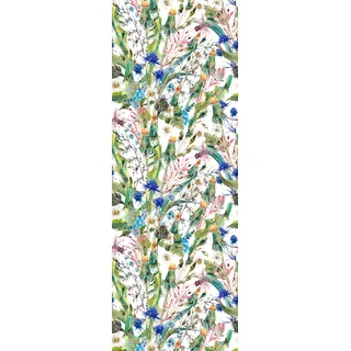 queence Vinyltapete »Grace« Motiv   bedruckt   botanisch   floral   gemustert   natürlich glatt 90x250cm, selbstklebend, kinderleichte Anbringung,, Sticker, bunt