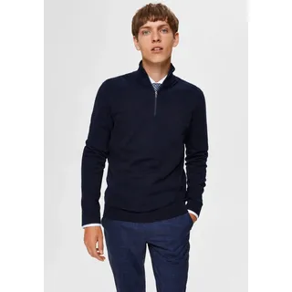 SELECTED HOMME Troyer »SLHBERG HALF ZIP CARDIGAN NOOS«, blau