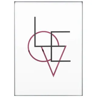 Kunstloft Wandbild Rosa 50/70 cm , Schwarz, Pink , Glas , 1.85x70 cm , Bilder & Rahmen, Bilderrahmen, Bilderrahmen & Fotorahmen