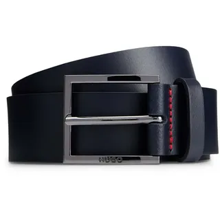 Hugo Ledergürtel Geek Sz35 Leather Belt aus echtem Rindsleder blau W120
