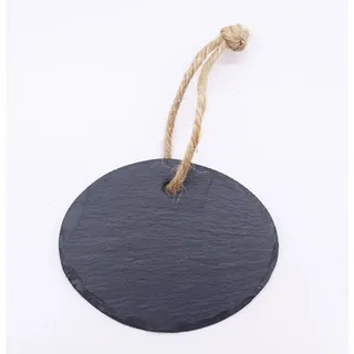 Boltze Dekoschild mit Juteband 1-teilig 7 cm x 9 cm Schwarz