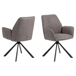 Actona 2er-Set Actona Stuhl Glenda Stoff Braun Graubraun