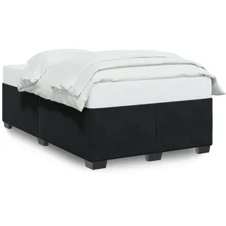 vidaXL Bettgestell ohne Matratze Schwarz 120x200 cm Samt - Schwarz