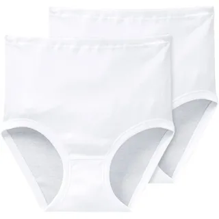 SCHIESSER 2er-Pack Taillenslips, Feinripp Original Classics Fine Rib Waist Panties Weiß Baumwolle 42