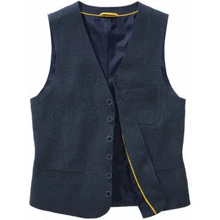 Seersucker-Leinenweste Blau 58