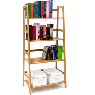 Relaxdays Bücherregal 120 x 57 x 31 cm Natur