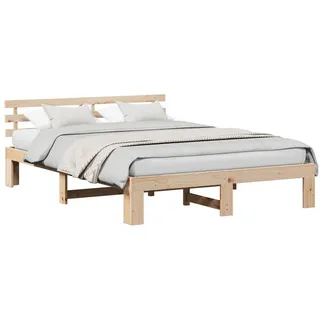vidaXL Kiefernholz-Bettgestell Natur 140 x 200 cm