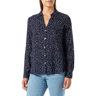 VERO MODA Damen Vmbumpy L/S Shirt New Wvn Noos, Navy Blazer/Aop:bumpy Dot, M