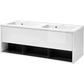 Home Affaire PLACES OF STYLE Waschtisch »Studio Line, Waschtisch inkl. Waschbecken, modernes Design« in zwei Farben verfügbar, ausreichend Stauraum,