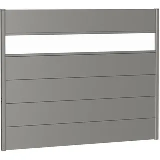 Biohort Sichtschutzelement 180 x 137 cm Grau Metall