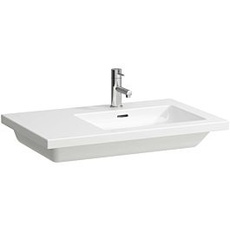 Bild Living Square Waschtisch, H8174390001091 75x48cm, ohne Hahnloch, mit Überlauf, Ablage links,