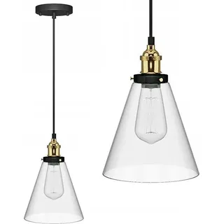 tooLight Pendellampe App042-1Cp Verto A Schwarz Transparent Metall Glas E27 - Schwarz