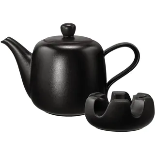 SELTMANN WEIDEN "Kanne mit Stövchen Liberty Velvet Black 1,6 l schwarz", schwarz,