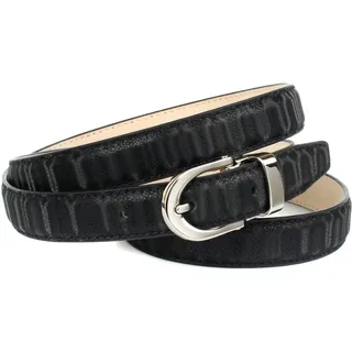 Anthoni Crown Ledergürtel Femininer Gürtel aus innovativem Leder in Streifen-Optik,