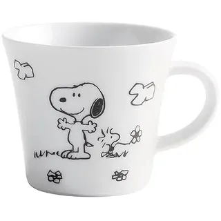 KAHLA Peanuts Obertasse 0,22 l Peanuts Flower | weiße Kaffeetasse mit Peanuts Motiv aus Porzellan