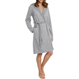 Schiesser Damen Bademantel Selected! Premium, 95 cm, Gr. 38, Grau (hellgrau 204)