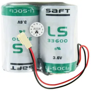 Saft F1x2 LS 33600 mit Futabastecker und Kabel