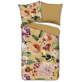 DESCANSO Bettwäsche, Fiori Satin - ocker