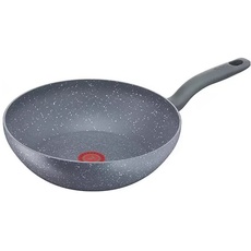 Tefal G13409 Healthy Wokpfanne Induktion 28cm, UVP 69€, Edelstahl Wok Pfanne Antihaft-beschichtet, Spülmaschinenfest, rutschfester Griff, FÜR ALLE HERDARTEN, Grau