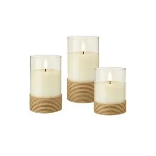 3 goobay LED-Kerzen weiß, braun