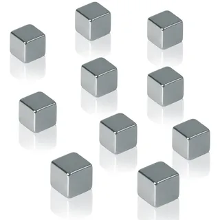 Sigel BA193 starke Neodym-Magnete Cube, 10er-Set 1x1x1 cm Super-Dym, für Glas-Magnettafeln und Glas-Whiteboards