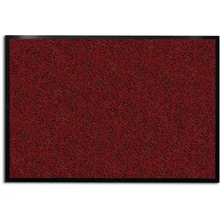 Schmutzfangmatte , Rot , Textil , Uni , rechteckig , 90x120 cm , Made in Eu , rutschfest , Teppiche und Böden, Schmutzfangmatten, Schmutzfangmatten
