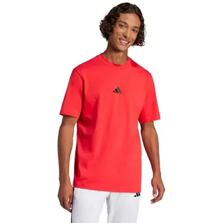 adidas Essentials Small Logo Single Jersey Kurzarm-T-Shirt Pure Ruby / Black L
