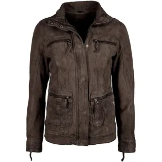 Lederjacke JCC "Lederjacke 7081002-2", Damen, Gr. M, braun, Obermaterial: 100% Lammleder LEL. Futter: 100% Baumwolle CO., Jacken Lederjacke
