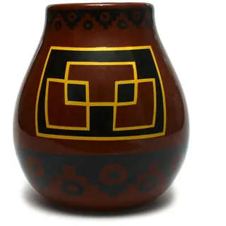 Mate Green Kalebasse 350ml – Keramikbecher für Yerba Mate mit Bombilla | Südamerikanisches Design, glasiert, leicht zu reinigen, robust und langlebig | Perfektes Set für Mate-Tee-Liebhaber