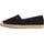 Espadrilles Flag Canvas mit Logo Schwarz Black 39