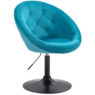 Svita Havanna Sessel Lounge Clubsessel Barhocker Drehsessel Retro Samt Petrol