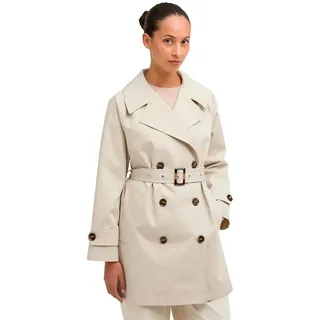 Barbour Adare Showerproof Trenchcoat - Mist / Dress Navy Tartan - XS