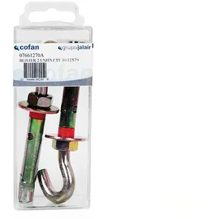 Cofan Blister 10/12x70 Mm Offener Ösenbolzen-hülsenanker 10 Einheiten - Grey - One Size