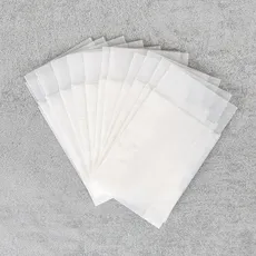 Logbuch-Verlag 50 kleine Pergamintüten 4,5 x 6 cm Pergamin Pergament-Ersatz leicht durchsichtig Flachbeutel mini Verpackung für Samen & Kleinteile