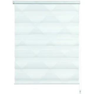 Doppelrollo GARDINIA "EASYFIX Duo Rollo Triangle" Gr. 2, grau, B:60cm H:150cm, Polyester, Rollos, Doppelrollo, segmentweise gewebter Stoff