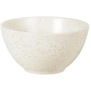 Broste Copenhagen Nordic Vanilla Schale aus Steingut in der Farbe Créme gesprenkelt, Maße: 17cm x 17cm x 8cm, 14533434