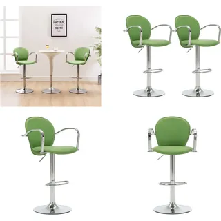 vidaXL Barhocker mit Armlehne 2 Stk. Grün Kunstleder - Barhocker - Tresenhocker - Thekenhocker - Barstuhl - Grün
