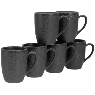 CreaTable Kaffeetasse 0,3 l Schwarz 6 St.
