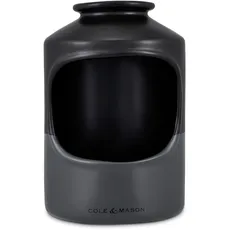 Cole & Mason H822136 Strethall Salzbehälter aus Keramik, Schwarz/Grau/Braun, 163mm x 110mm, Salzdose / Salztopf / Salzfass, 2 Jahre Garantie