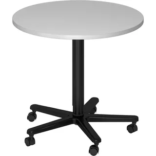 Hammerbacher VST08 Stehtisch höhenverstellbar lichtgrau 80,0 x 80,0 x 72,0 - 114,0 cm