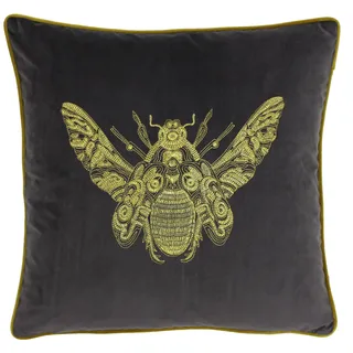 Paoletti Cerana Besticktes Samtkissen mit Federn, gefüllt