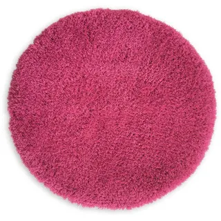 WohnDirect Hochflor Badematten Malmö , Pink , Textil , Rund , 90x90 cm , Oeko-Tex® Standard 100 , Heimtextilien, Badtextilien, Badematten