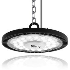Blivrig 300W LED UFO Industrielampe, 30000LM LED Hallenstrahler 6500K Kaltweiß, Werkstattlampe mit Kabel, für Fabriken, Flughafen, Patio, Restaurant