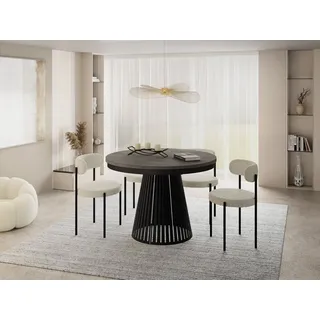 WFL GROUP Naro Ø 100 cm Beton-Optik Dunkelgrau
