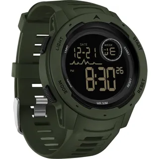 Militär Uhr Herren Digitaluhr Outdoor Sportuhr Tactical Watch 5 ATM Wasserdicht Uhren Männer Jungen 12/24H Wecker Alarm LED Stoppuhr Armbanduhr