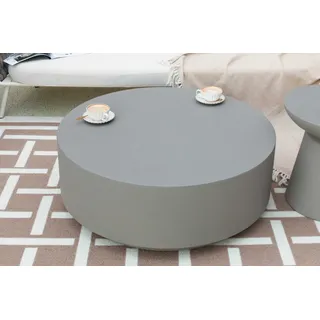 ROME Couchtisch aus Beton | exklusiv | modern | 101.6 x 101.6 x 36 cm - Weiß, Grau